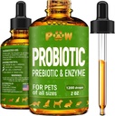 Tüm Çağların Köpekler ve Kedileri için Sıvı Probiyotikler | Dog Probiyotikler Digestion Balance | biyotik Mix for Harmonious Food Abors | 3 Milyar CFU | Herbal Flavor | 2 Oz