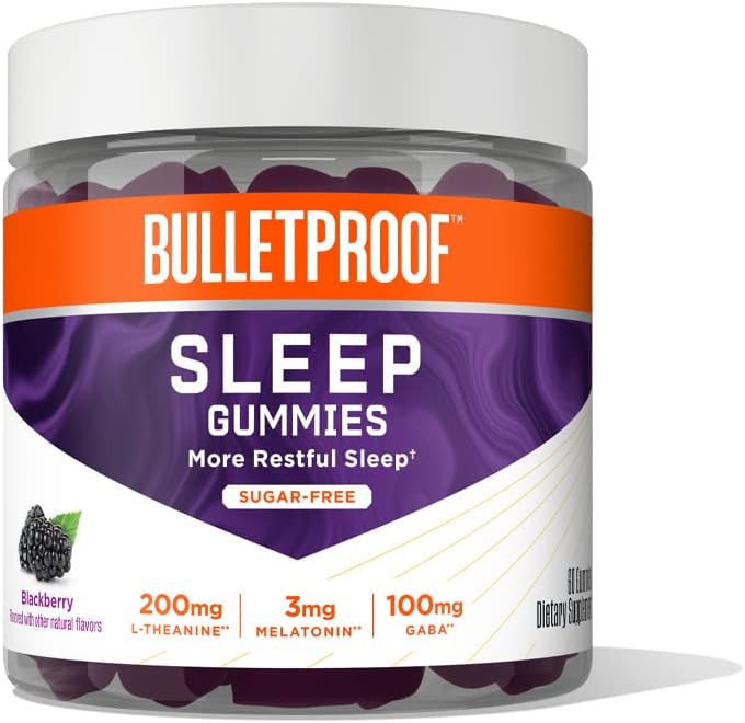 Αλεξίσφαιρο χωρίς ζάχαρη BlackBerry Flavor Sleep Gummies, 60 Count, Keto συμπλήρωμα για την υποστήριξη ύπνου