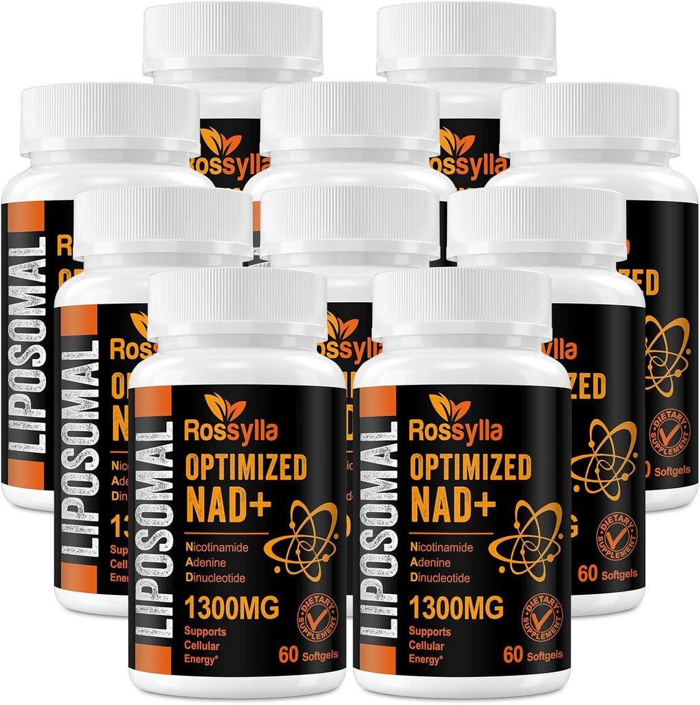 1300 MG Liposomal NAD+ Tamam | En Yüksek Absorpsiyon | Purest NAD Supplemet to Boost NAD+ Effetli | NAD+ Aging Defese, Cellular Energy, Longevity | 600 Kont