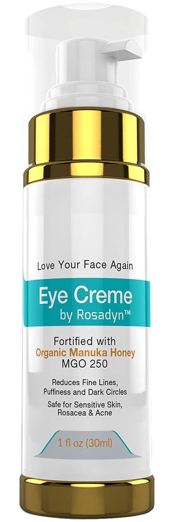 Eye Cream w/Manuka Honey MGO250 Puffiness, Fine Lines ve Dark Circles | Hydrating and Healing healing