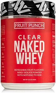 Çıplak Clear Whey Protein Isolate, Fruit Punch, Iso protein Toz, No Gmos Or Yapay Sweeteners, Gluten-Free, Soy-Free - 28 Servisler