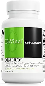 DAVINCI Laboratuvarları DIMPro 75 mg - Destek Hormonal Denge, Estrogen Metabolism & More with DIM - Gluten-Free - 120 Capsules (120 Hizmet)