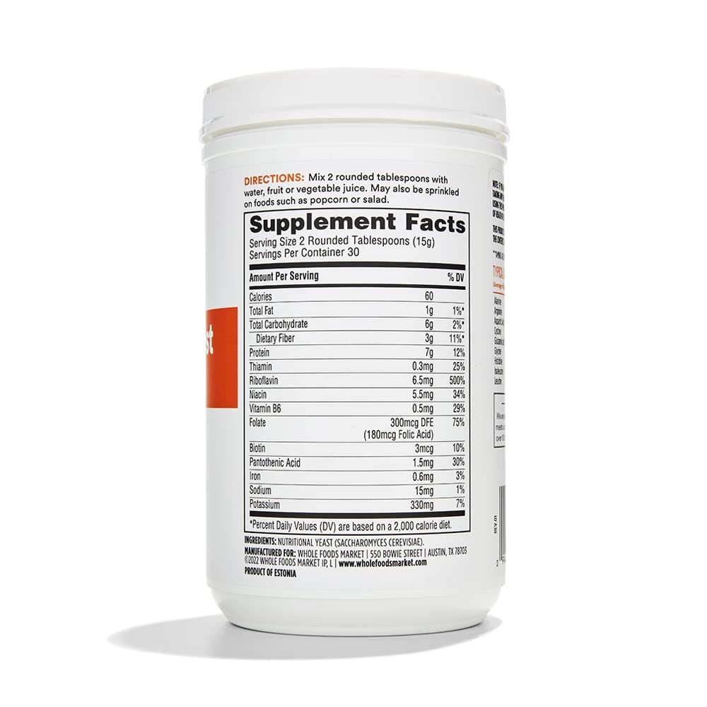365 by Whole Foods Market, Beslenme Yeast, 15.9 Ounce (Pack of 2)