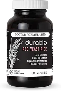 Dayanıklı RED Yeast Rice – Organik 1,600 mg Ekstra Güçlü + CoQ10 Phytosome – Sağlıklı Cholesterol, Kalp, Lipids & Circulation – Doktor Formula 1, ABD'de (60 Capsules)