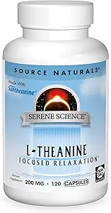 Source Naturals Serene Science L-Theanine, Suntheanine ile yapılan, Focused Relaxation, 200 mg - 120 Capsules