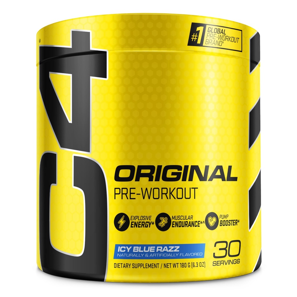 Cellucor C4 αρχικός προ προπόνηση σκόνη ICY μπλε Razz 