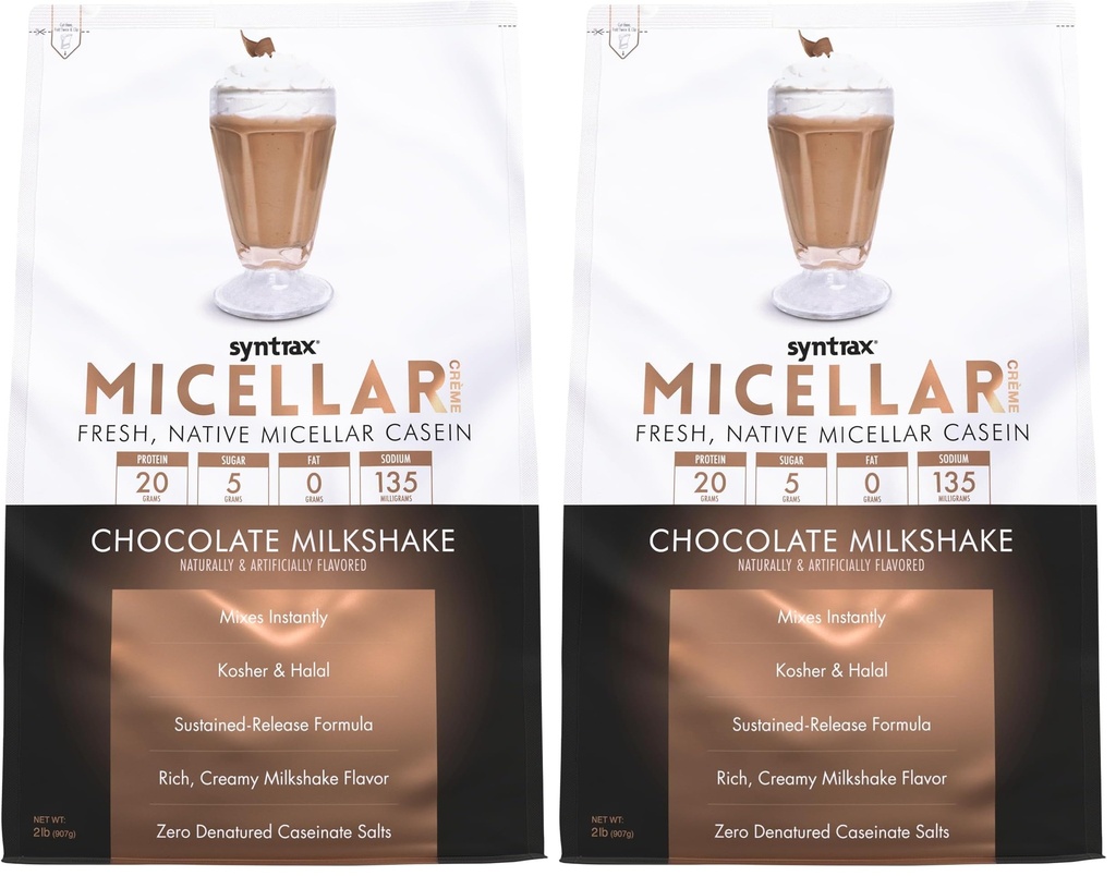 Syntrax Micellar Creme, Chocolate Milkshake Powder, 2.10-Pound (Pack of 2)