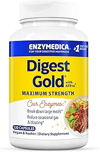 Enzymedica Digest Gold + ATPro, Μέγιστης Δύναμης Ένζυμο Formula, Αποτρέπει την Ανέλκυση και Αέριο, 14 Βασικά Ένζυμα Συμπεριλαμβάνονται Αμυλάση, Πρωτάση, Λιπάση και Λακτάση, 120 Κάψουλες
