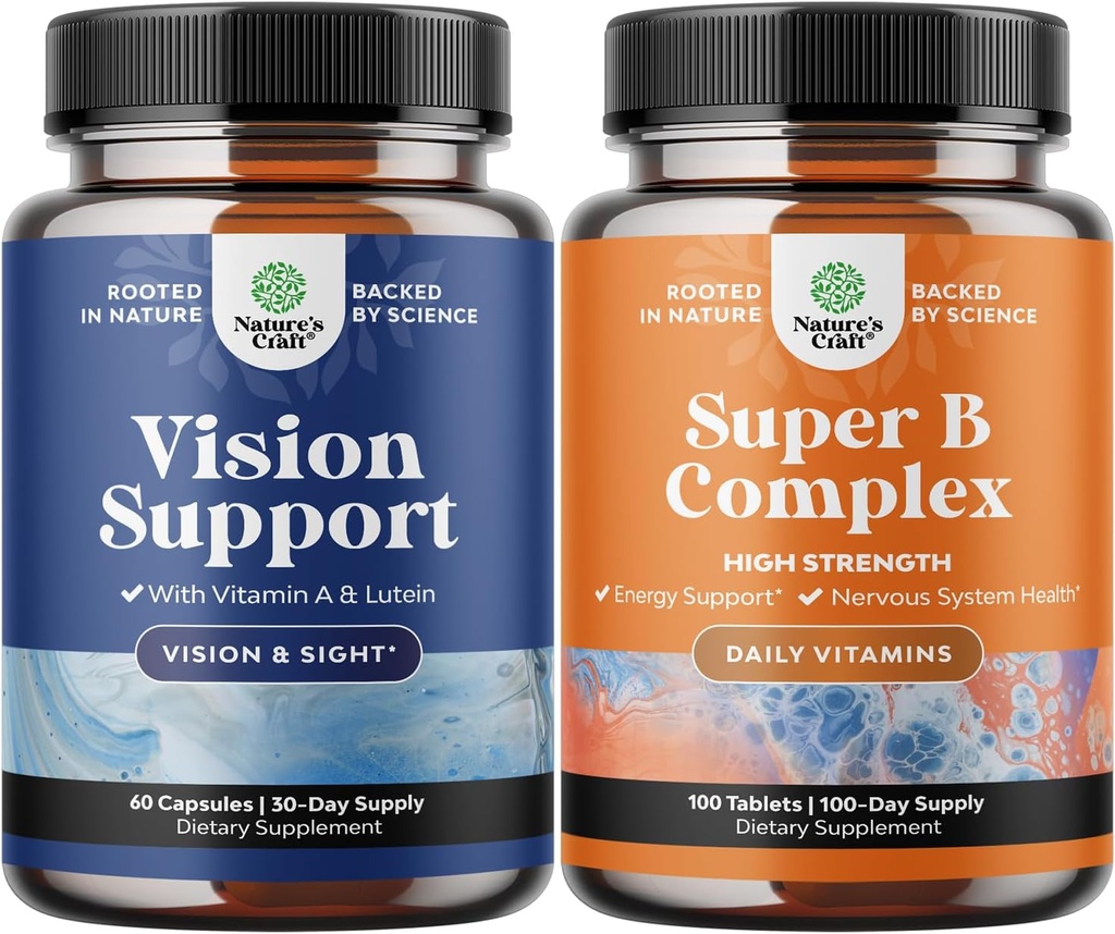 Görme Kuru Gözler Basınç ve Mavi Işık Koruma ve Vitamin B Kompleks Yetişkin Immune Support Mood Boost ve Memory Supplement için Multivitamin