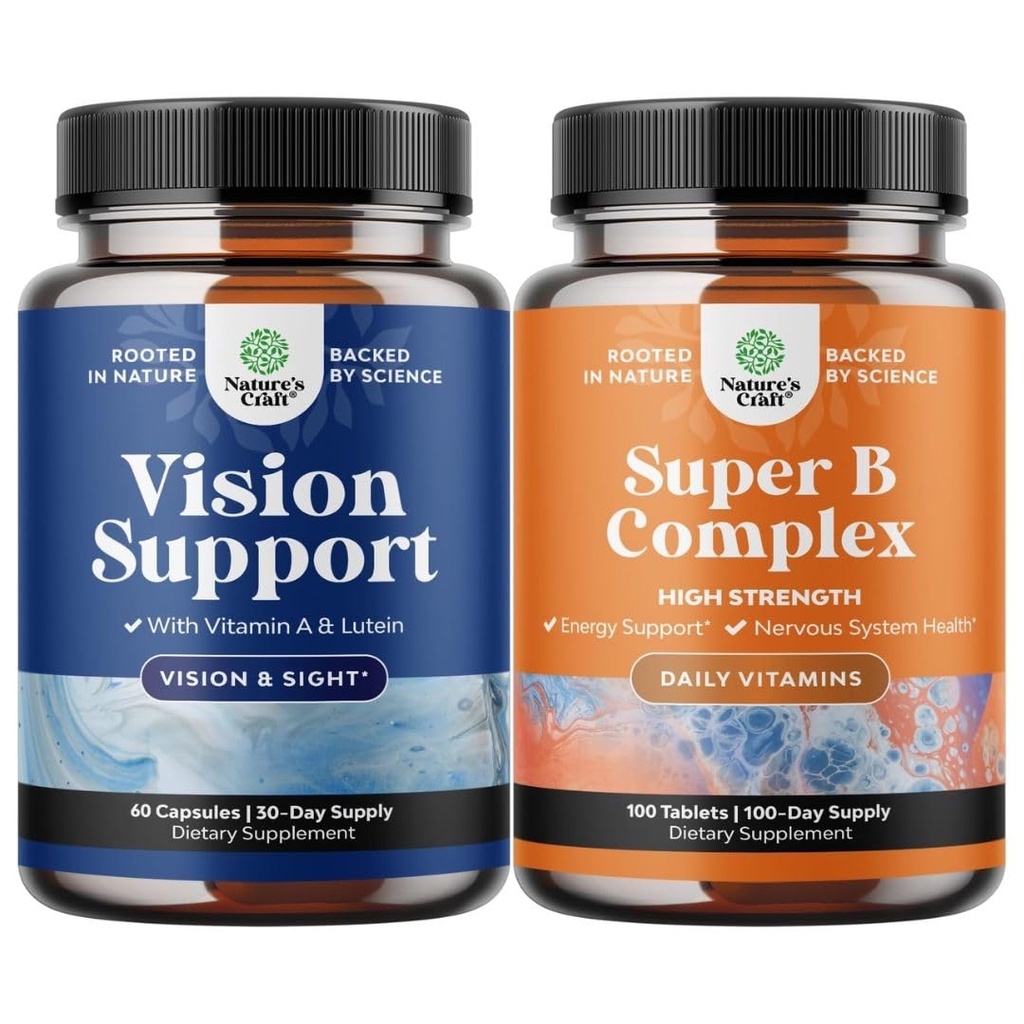 Görme Kuru Gözler Basınç ve Mavi Işık Koruma ve Vitamin B Kompleks Yetişkin Immune Support Mood Boost ve Memory Supplement için Multivitamin