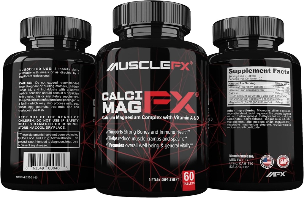 Calcimag FX - Kalsiyum Magnezyum, Erkekler ve Kadınlar için A&D Supplement - Bone, Immune ve Eye Support Supplement - Non-GMO - Made in USA