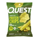 Quest Nutrition Dill Pickle Flavored Protein Chips, 19g Protein, 4g Net Carbs, Protein Snacks, Gluten Free, 12 Count