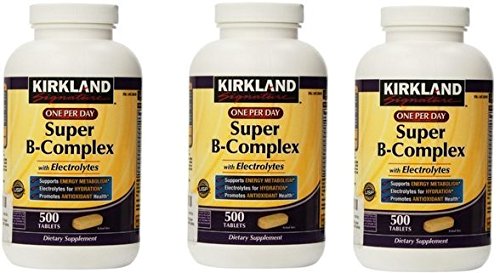 Kirkland One Per Day Super B-Complex with Electrolytes,500 Tablet