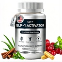 GLP-1 Activate Supplement for Gut Health, Energy & Weight Loss - 11-in-1 Complex with Berberine, Probiotics & Apple Cider Vinegar - Vegan Non-GMO Formula for Women and Men - 60 Capsules