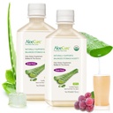 AloeCure USDA Organic Aloe Vera Juice Grape Flavor, Made Μέσα σε 12 ώρες από τη συγκομιδή - Pure Aloe Vera Digestive & Immune Health Supplement, Βοηθά στη διατήρηση της ισορροπημένης οξύτητας στο στομάχι, 16,7oz x 2 Btls