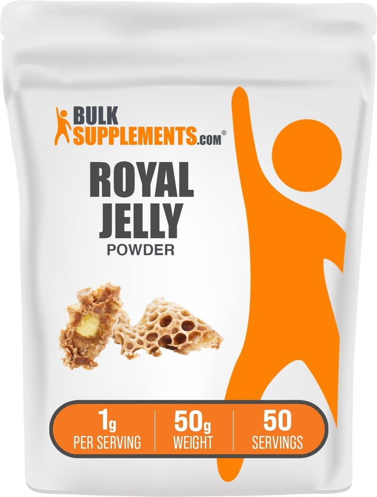 BulkSupplements.com Royal Jelly Toz - Royal Jelly Supplement, for Immune Support - Gluten Free, 1g per Service, 50g (1.8 oz) (Pack of 1)