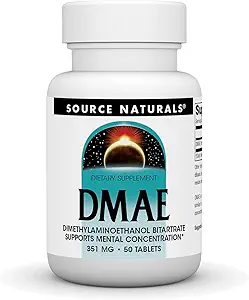 Source Naturals DMAE, Διμεθυλαμινοαιθανόλη Bitartate - Υποστηρίζει την ψυχική συγκέντρωση - 50 δισκία