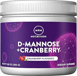 MRM Beslenme D-Mannose + Cranberry | Cranberry Flavored | Urinary Tract + Bladder Health | Low-Sugar | Gluten Free + Vegan | 40 Hizmet