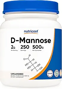 Nutricost D-Mannose Toz 500 Grams (250 Hizmet) - Vegan, Non-GMO ve Gluten Free