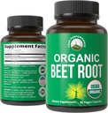 Κάψουλες Organic Beet Root Vegan. Μπιζέλια Juice Powder Super Food Χάπια 1200 mg. Συμπλήρωμα υποστήριξης πολυφαινόλης για γυναίκες και άνδρες