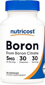Κάψουλες Βόριου Nutricost 5mg, 30 Κάψουλες Χορτοφαγικής - Χωρίς γλουτένη και χωρίς ΓΤΟ