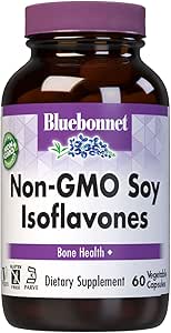 Bluebonnet Nutrition Non-GMO Soy Isoflavones, Bone Health*, Vegan, Kosher Parve, Gluten-Free, 60 Vegetable Capsules, 60 Servings
