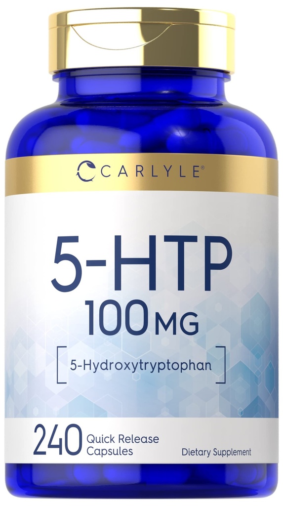 Carlyle 5HTP | 100 mg | 240 Capsules | 5 Hydroxtryptophan | Non-GMO & Gluten Free Supplement Supplement