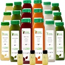 5 Day Juice, Raw Fountain, All Natural Raw Detox Cleanse, Body Rest için Juicing, Cold Pressed Juice Fast, Great Way to Jumpstart a Healthier, Diyet 30 Şişe 12oz, 5 Ginger Shots