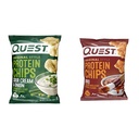 Quest Nutrition Protein Chips, Sour Cream & Onion, High Protein, Low Carb, Pack of 12 & Protein Chips, BBQ, High Protein, Low Carb, 1.1 Ounce (Pack of 12)