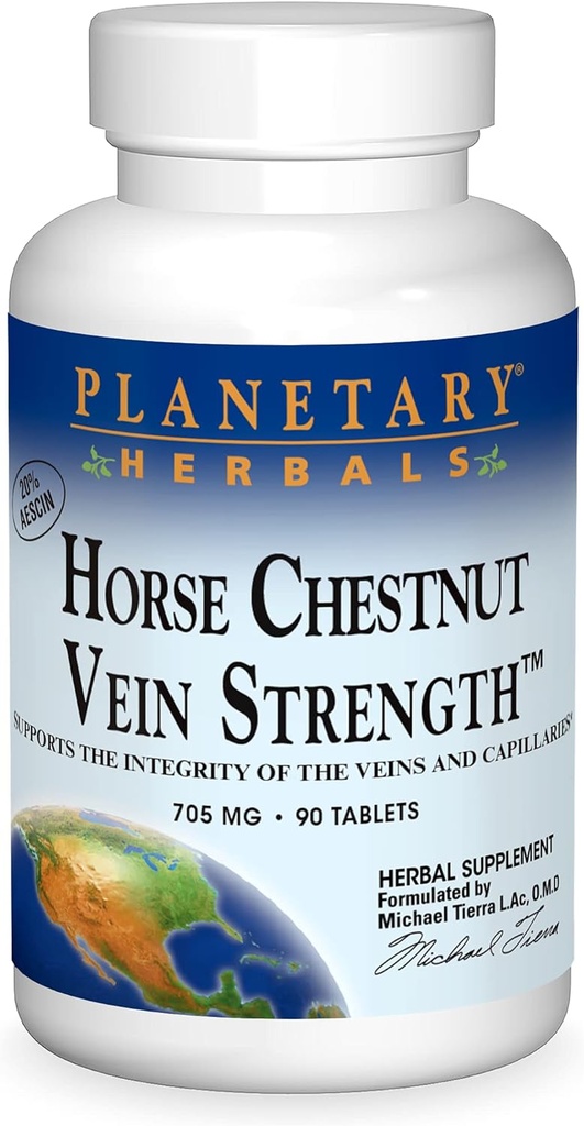 Planetary Herbals Horse Chestnut Vein Strength 705mg, Υποστηρίζει την ακεραιότητα των Veins και τριχοειδών 90 κάψουλες