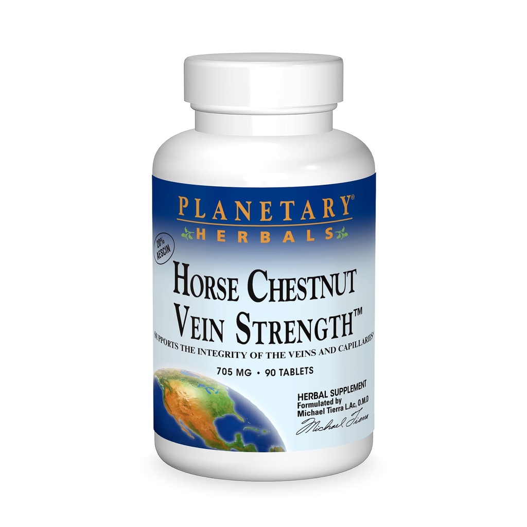 Planetary Herbals Horse Chestnut Vein Strength 705mg, Υποστηρίζει την ακεραιότητα των Veins και τριχοειδών 90 κάψουλες