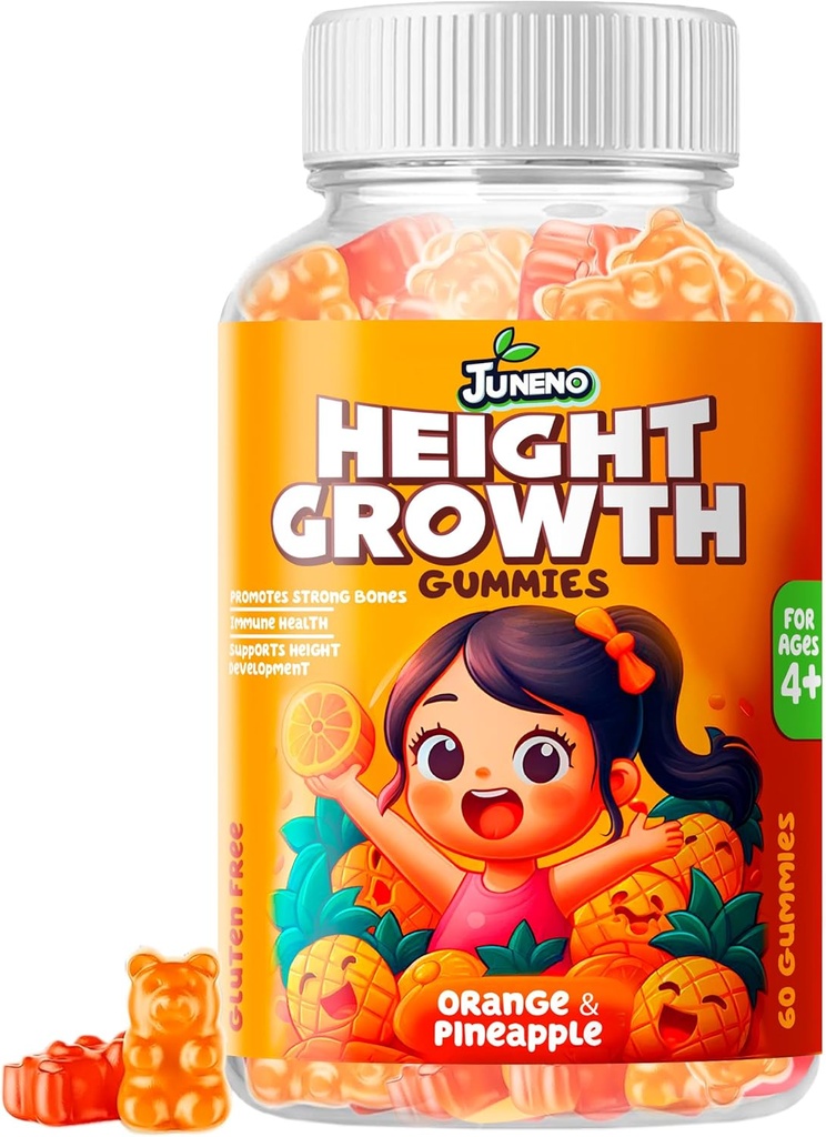 Yüksek Büyüme Vitaminleri Tamam Gummies - Gençler Çocuklar Kızlar için Büyüme Taller - Doğal Boy Artr Maximizer Multivitamin