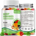 Hemp Gummies for Sleep, Pain, Anxiety, High Potency Edible Gummy Extra Strength, Organic Hemp Oil Extract Vegan Bear Candy 80 Counts (1 Pack)