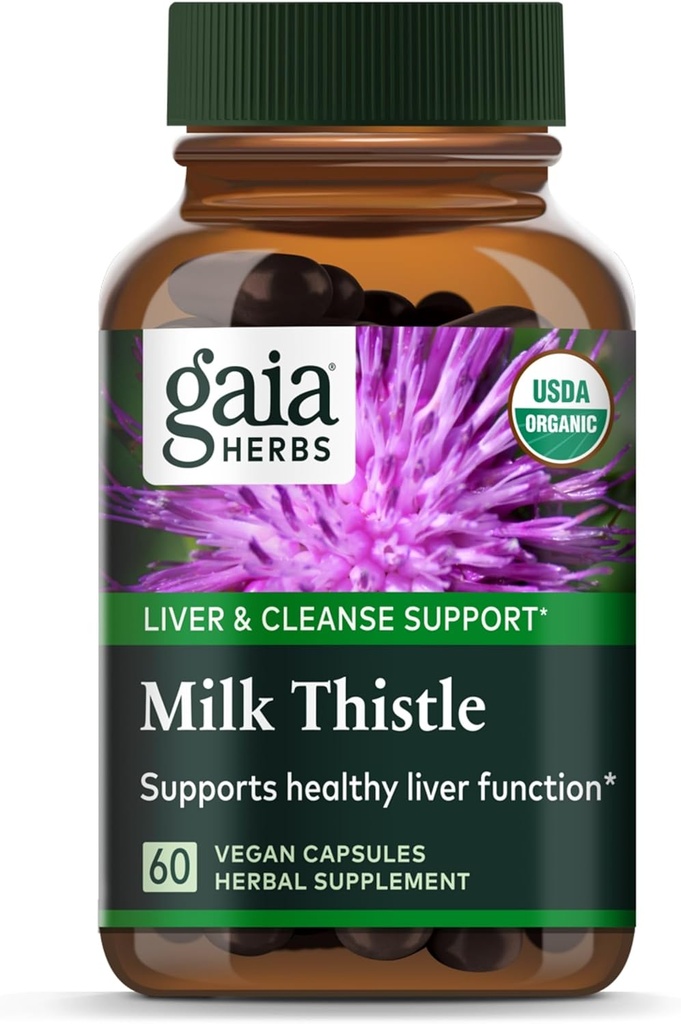 Gaia Herbs Süt Butle - Liver Supplement & Cleanse Support for helping to maintain Health Liver Function* - 60 Vegan Capsules (20-Day Supply)