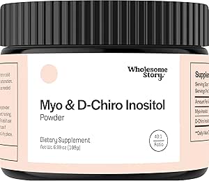 Myo-Inositol & D-Chiro Inositol Supplement Toz for Women | Hormonal Denge & Sağlıklı Ovarian Function Support | Vitamin B8 | Great Alternative to Capsules | 40:1