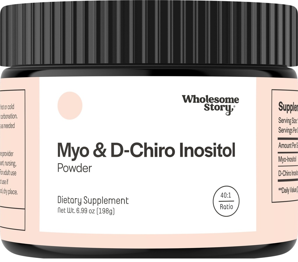 Myo-Inositol & D-Chiro Inositol Supplement Toz for Women | Hormonal Denge & Sağlıklı Ovarian Function Support | Vitamin B8 | Great Alternative to Capsules | 40:1