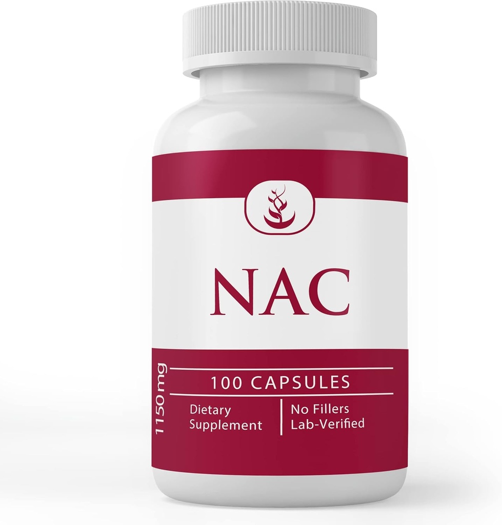 PURE ORIGINAL INGREDIENTS N-Acetyl L-Cysteine NAC, (100 Capsules) Her zaman Pure, No Wordss Or Fillers, Lab TY