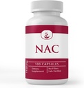 PURE αρχικά ΣΥΣΤΑΤΙΚΑ N-Acetyl L-Cysteine NAC, (100 κάψουλες) Πάντα καθαρό, χωρίς πρόσθετα ή πληρωτικά, Εργαστήριο Επαληθευμένο