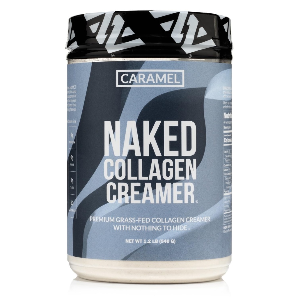 Çıplak Collagen Coffee Creamer - Caramel Collagen Creamer For Coffee - Dairy-Free, Gluten-Free, GMO-Free - Support Hair, Skin, and Nails - 40 Servisler