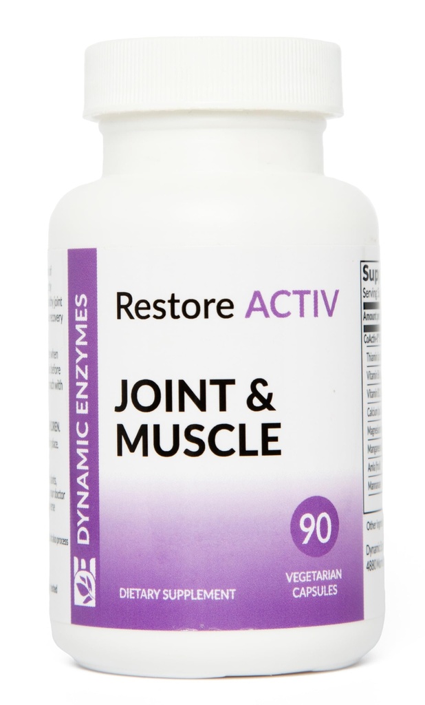 Restore ACTIV Systemic Enzymes – Acid-Resistant Serrapeptase 90,000 SPU + Nattokinase 400 FU – Protease Blend for Muscle, Joint & Tissue Support – Supports Healthy Circulation – 90 Veg Caps