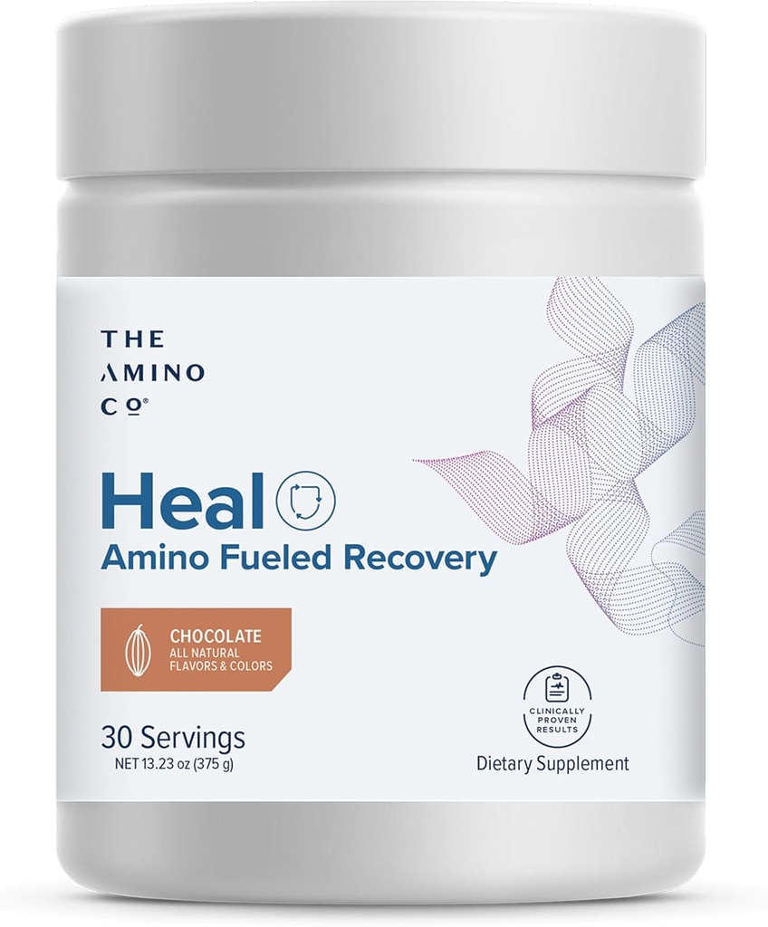 Amino Co. - Heal - Post Workout Recovery, Pure Eaaas Acid Formula ile İçgörülü Kas Yıkama, Vegan ve Hua-Friendly ile Chocolate Flavor - 13.23oz.