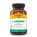 Country Life L-Arginine Caps με βιταμίνη B-6, 500mg, 100 Vegan Caps, Certified Gluten Free, Certified Vegan