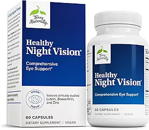 Terry Doğal Sağlıklı Gece Vizyonu - Eye Health & Aids Against Eye Fatigue - Sağlıklı Macula'yı çinko & Vitamin A ile Desteklemek için Vizyon Sağlık Supplement - 60 Capsules