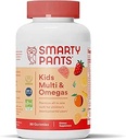 SmartyPants Kids Multivitamin Gummies: Omega 3 Fish Oil (EPA/DHA), Vitamin D3, C, Vitamin B12, B6, A, K & Zinc για την ανοσοποιητική υποστήριξη, Βιοτίνη, Χωρίς γλουτένη, Τρεις Γεύσεις φρούτων, 90 Count (22 Day Supply)