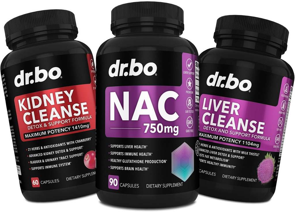 NAC Kidney Liver Cleanse Detox - 750mg N Acetyl Cysteine Pure Vitamin Capsule - Καθημερινή φόρμουλα στήριξης για το συκώτι Kidney Detox Gallbladder, Bladder Urinary Tractic Συμπληρώματα & Μήτρα γάλακτος
