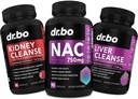 NAC Kidney Liver Cleanse Detox - 750 mg N Acetyl Cysteine Pure Vitamin Capsule - Daily Liver Kidney Detox Support Formula for Gallbladder, Bladder Urinary Tract Supplements & Milk Butle