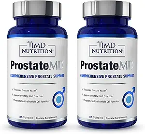 1MD Beslenme ProstateMD Saw Palmetto Prostate Support Supplement - Urinary Tract ve Frequent Banyo Urges | 60 Softgels (2-Pack)