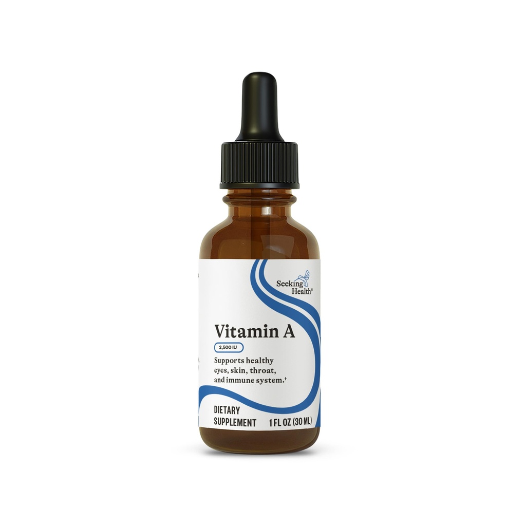 Sağlık A Drops - Eye & Skin Health Supplement with Retinyl Palmitate - Sıvı Vitamin Desteği Antioksit Desteği - Soy-Free & Gluten-Free - 1 fl oz, 1500mcg (600 hizmet)
