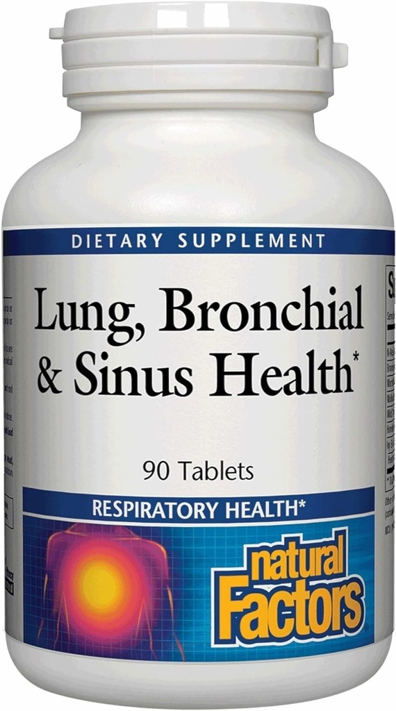 Φυσικοί Παράγοντες Πνεύμονας, Bronchial & Sinus Υγεία - Συμπληρώματα Αναπνευστικής Υγείας - Υποστηρίζει Πνεύμονα & Sinus Υγεία - Υποστηρίζει Υγιεινό Πνεύμονα Ιστός & Μύες Συνέπεια - 90 δισκία (90 Services)