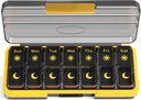 Zoxy Am Pm Pill Organizer 7 Günlük, Pill Box 2 Times bir gün, Tıp Pill Organizer Ayrı Karşılaşma ile Organize Edilecek, Seyahat Pill Vakası Vitaminler, Balık Yağları, Tıplar (Black)